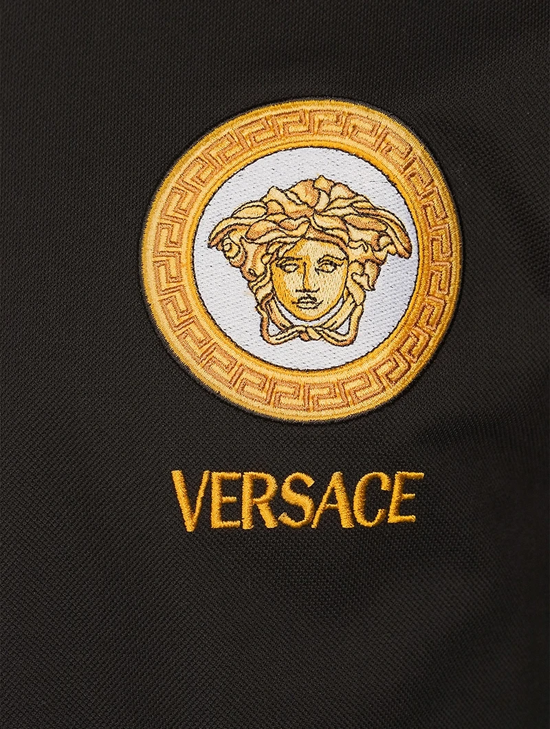 Medusa Embroidered Polo Shirt