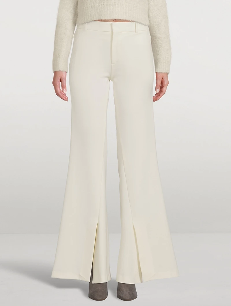Slim Exaggerated Flare Trousers