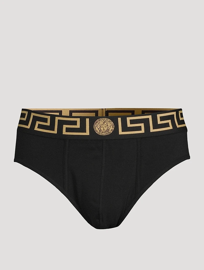 Pack Of Two Greca Border Briefs
