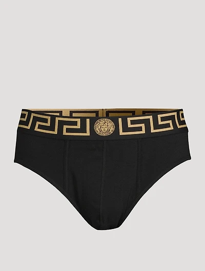 Pack Of Two Greca Border Briefs