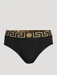 Pack Of Two Greca Border Briefs