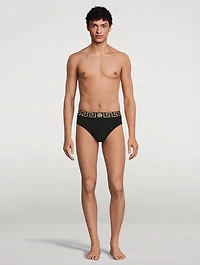 Pack Of Two Greca Border Briefs