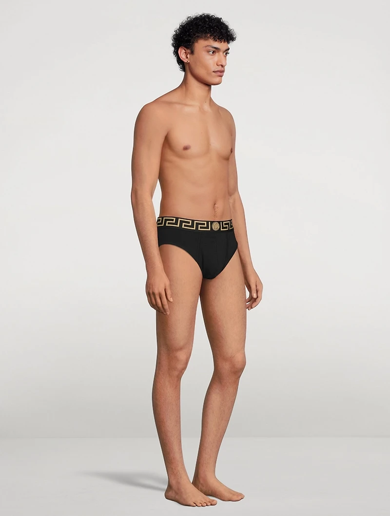 Pack Of Two Greca Border Briefs