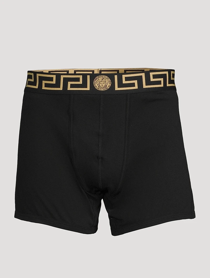 Pack Of Two Greca Border Boxer Briefs