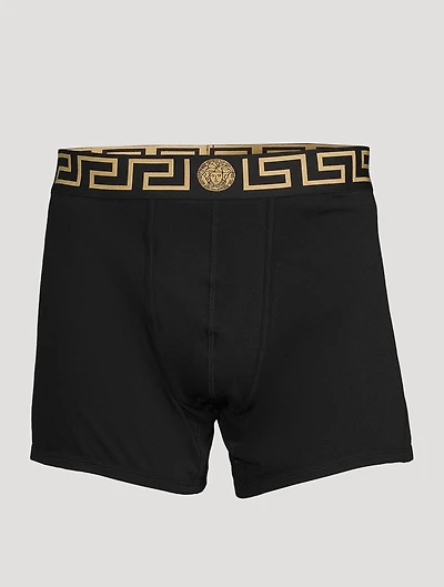 Pack Of Two Greca Border Boxer Briefs
