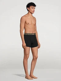 Pack Of Two Greca Border Boxer Briefs
