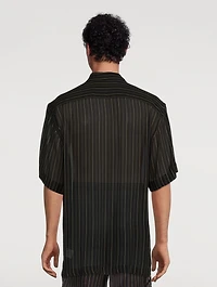 Cassidye Sheer Short-Sleeve Shirt