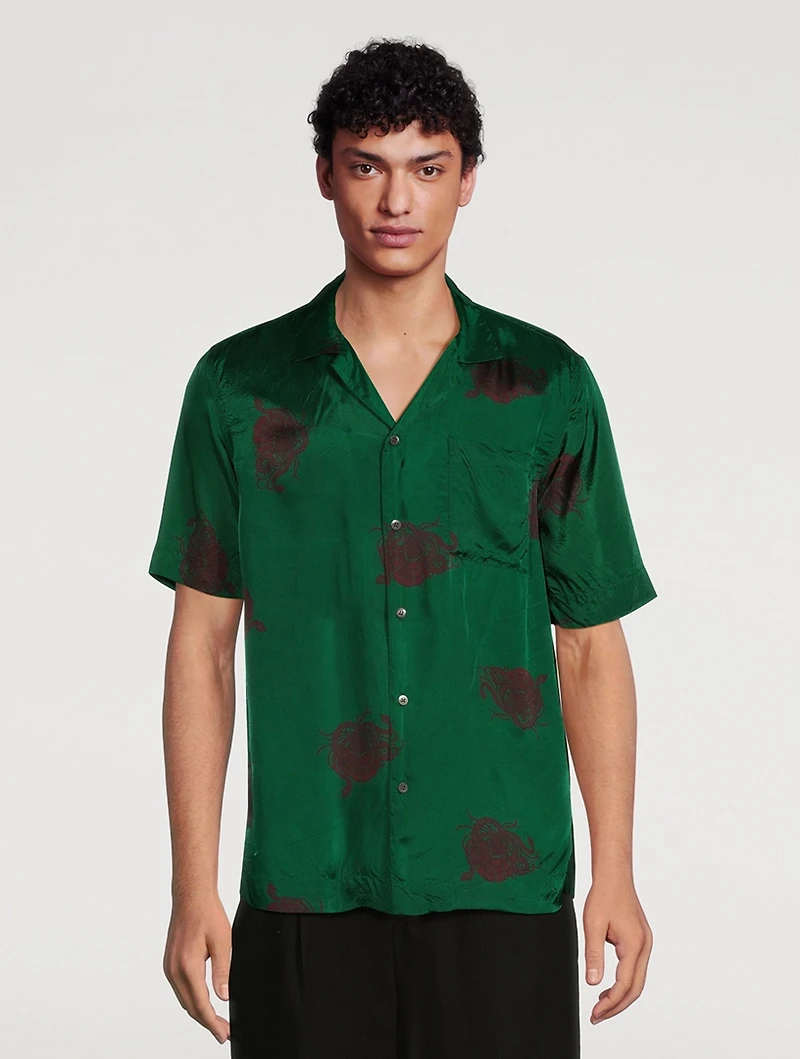 Short-Sleeve Shirt Dragon Print