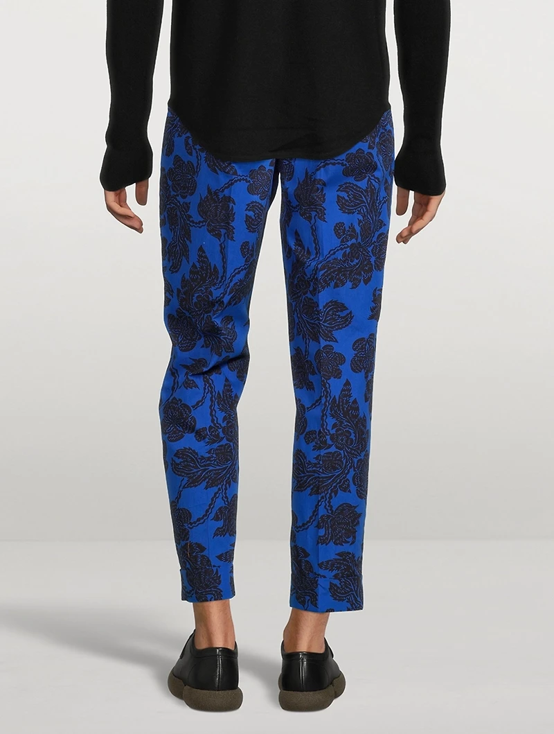Philip Cotton Poplin Printed Pants