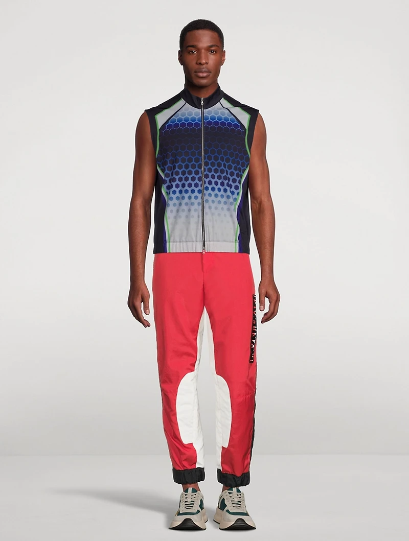 Peteril Nylon Fitted Moto Pants