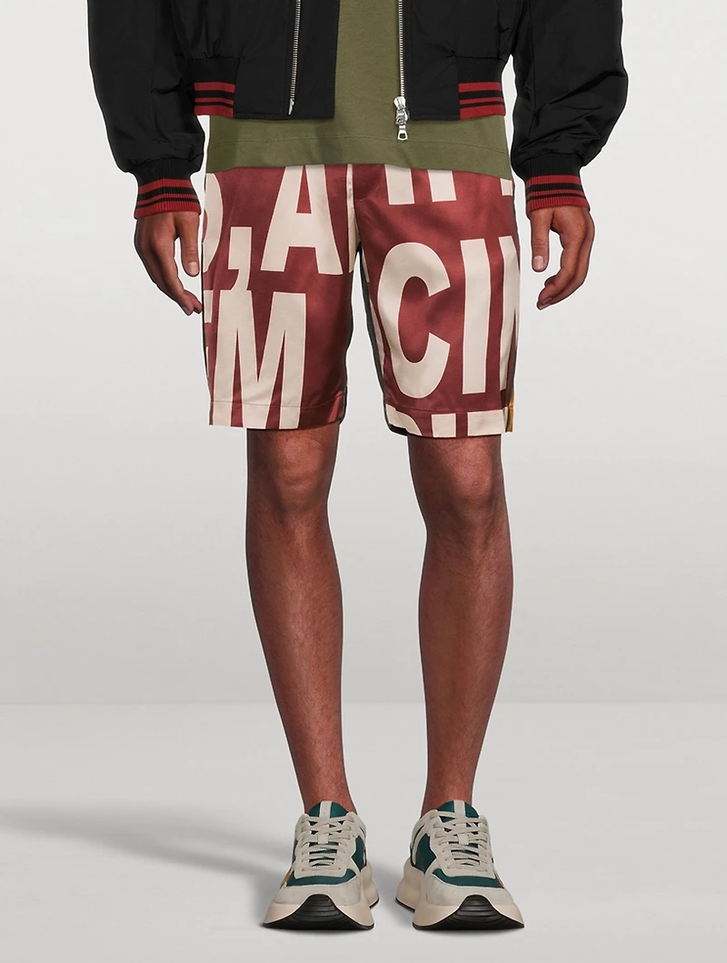 Parcher Satin Printed Shorts