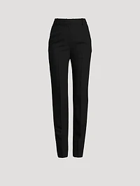 Cigarette-Leg Wool Trousers