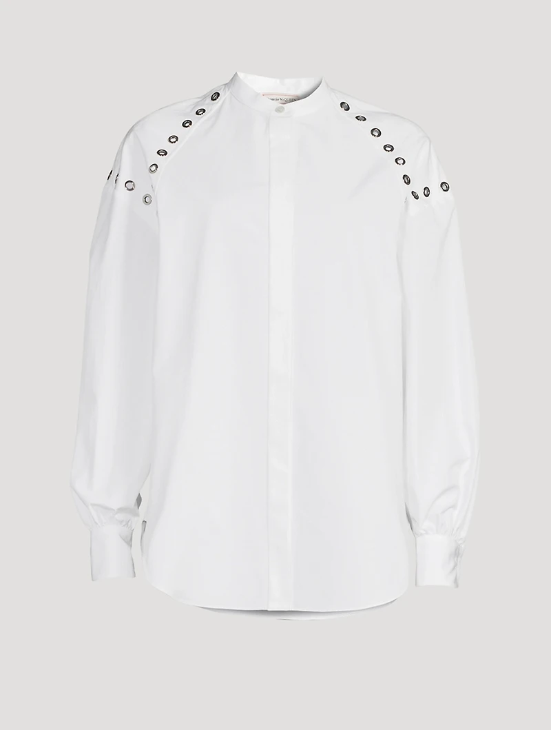 Eyelet Harness Poplin Shirt