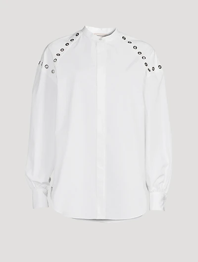 Eyelet Harness Poplin Shirt