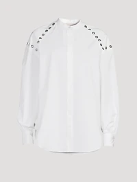 Eyelet Harness Poplin Shirt