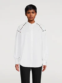 Eyelet Harness Poplin Shirt