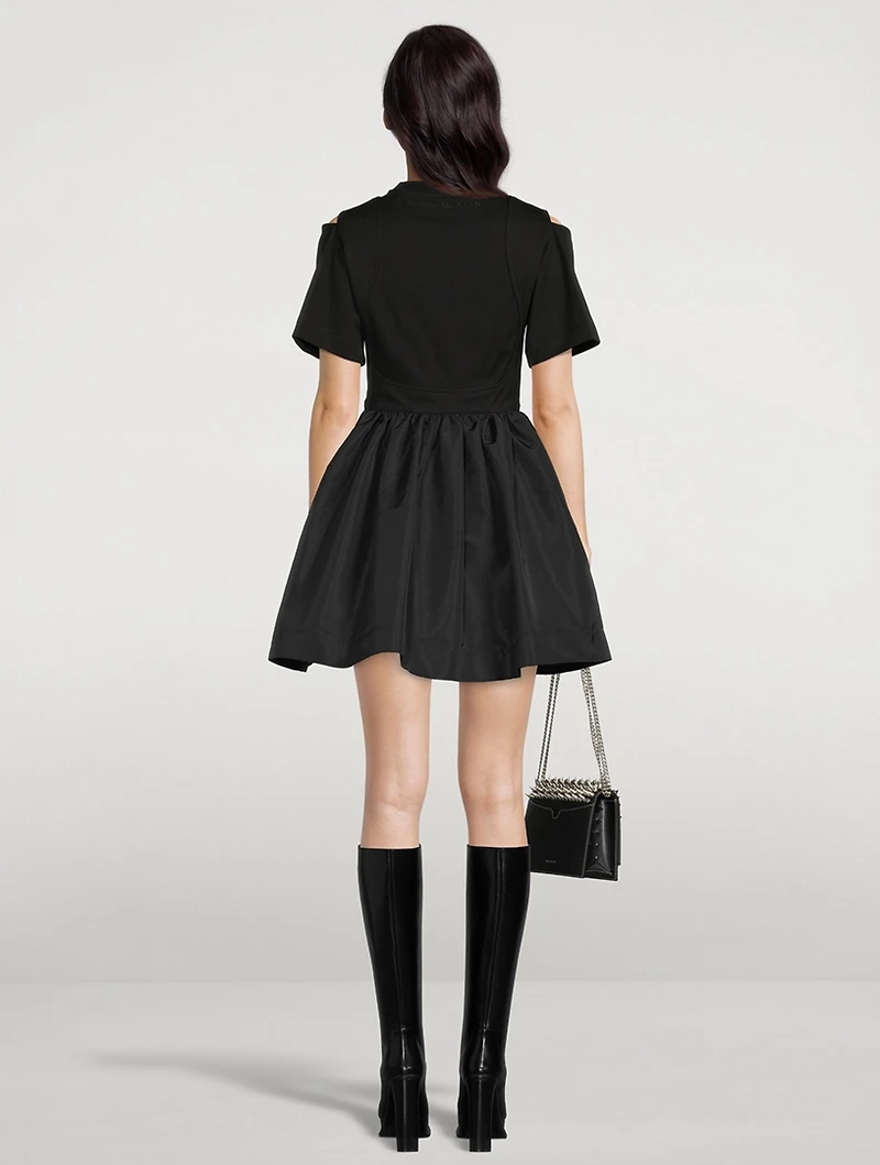 Slashed Hybrid Mini Dress