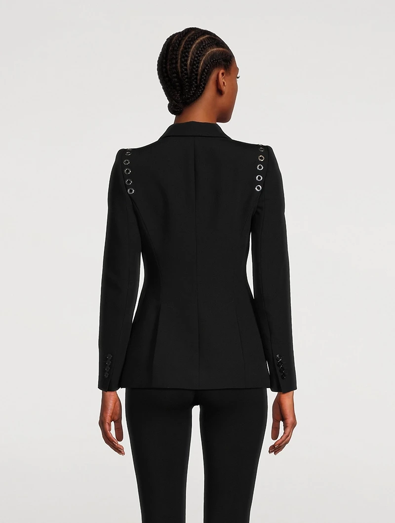 Eyelet Wool Blazer