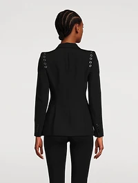 Eyelet Wool Blazer