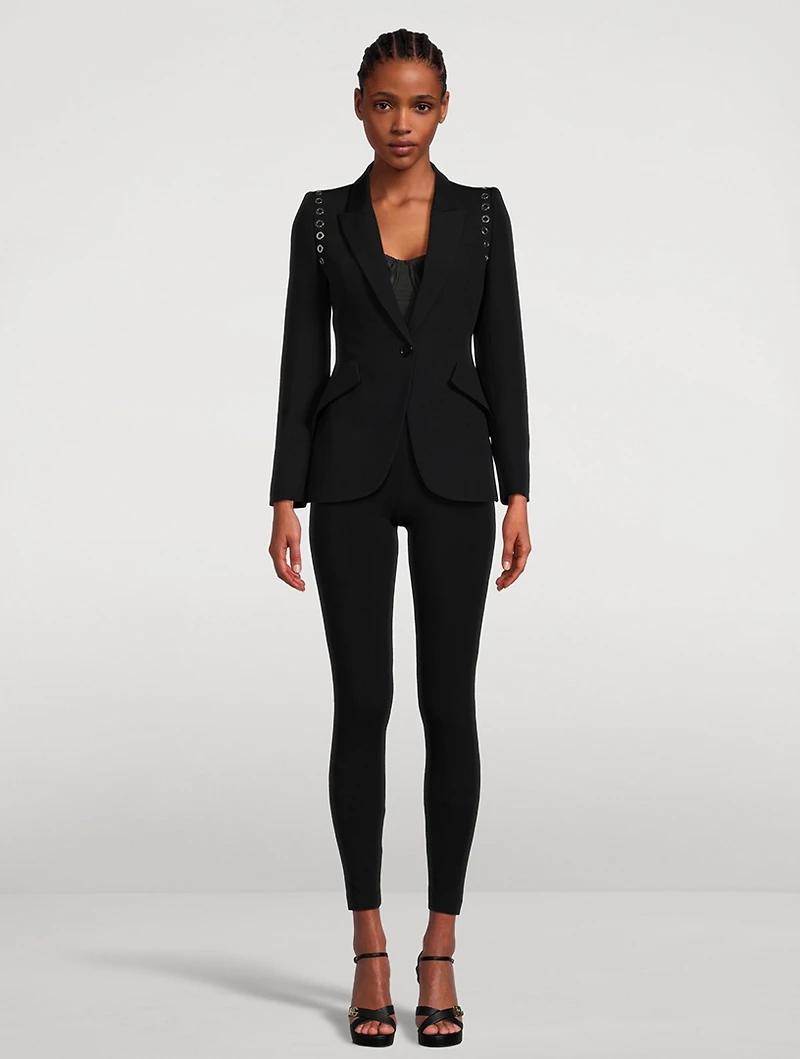 Eyelet Wool Blazer