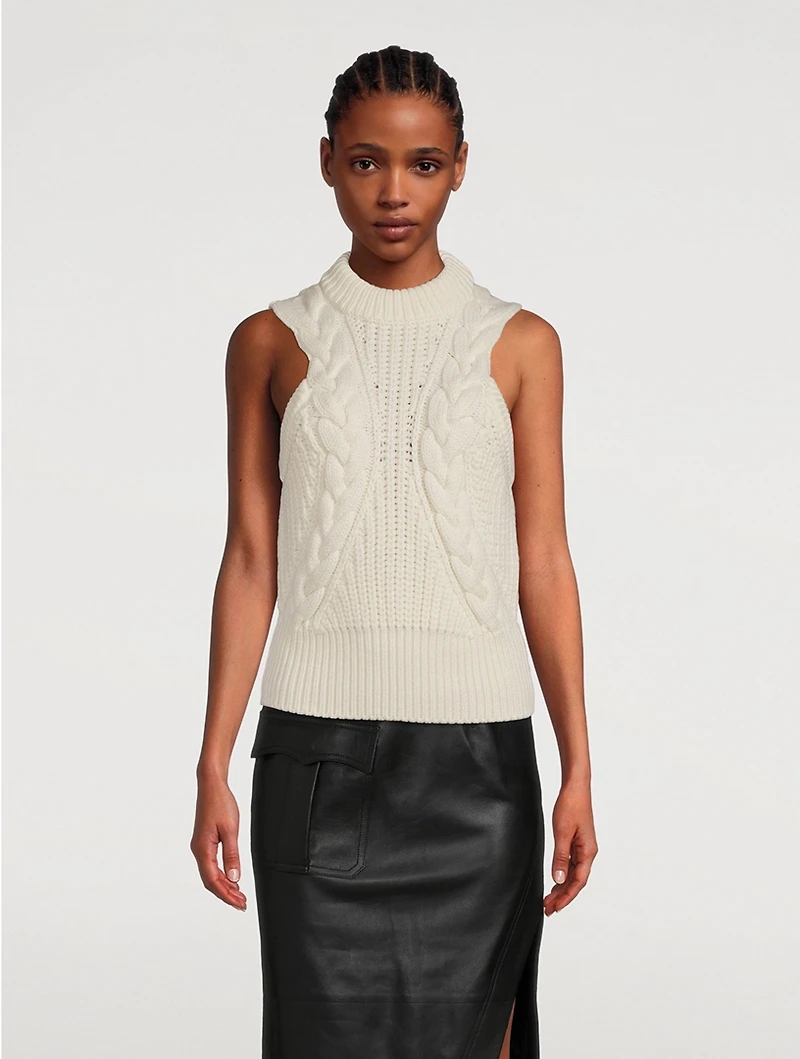 Cable-Knit Sweater Vest
