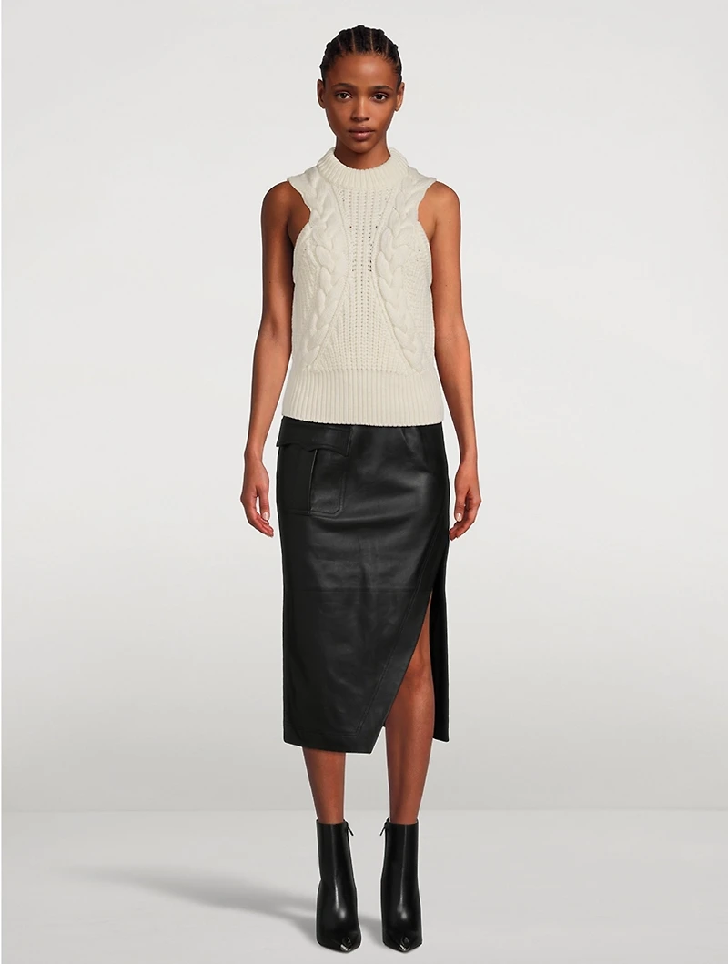 Cable-Knit Sweater Vest