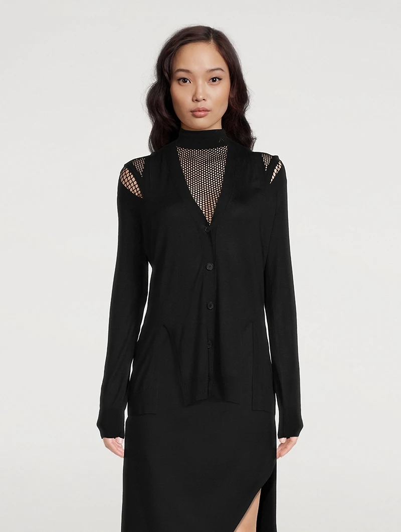 Cut-Out Cardigan