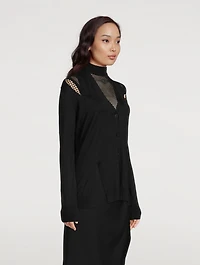 Cut-Out Cardigan