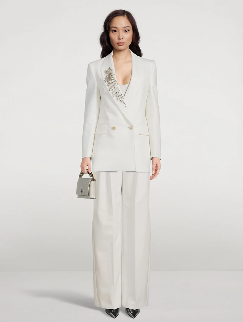 Astral Jewel Double-Breasted Wool Blazer