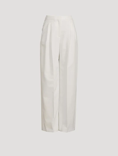 Wide-Leg Wool Trousers