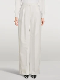 Wide-Leg Wool Trousers
