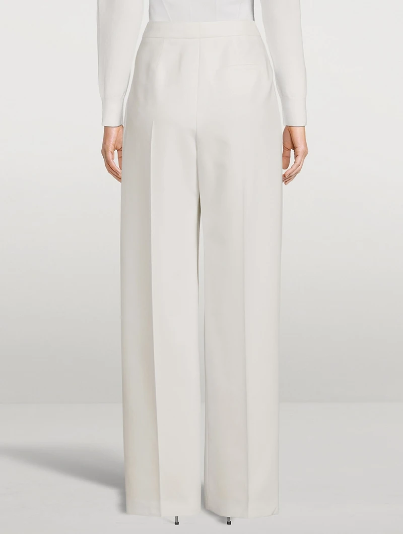 Wide-Leg Wool Trousers
