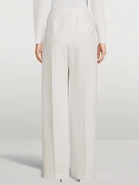 Wide-Leg Wool Trousers
