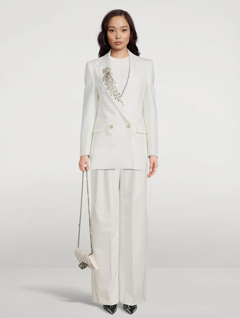 Wide-Leg Wool Trousers