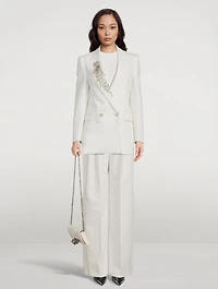 Wide-Leg Wool Trousers