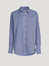 The Oversized Cotton Shirt Stripe Print