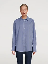 The Oversized Cotton Shirt Stripe Print