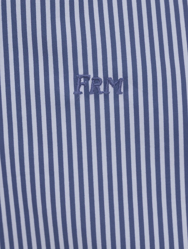 The Oversized Cotton Shirt Stripe Print