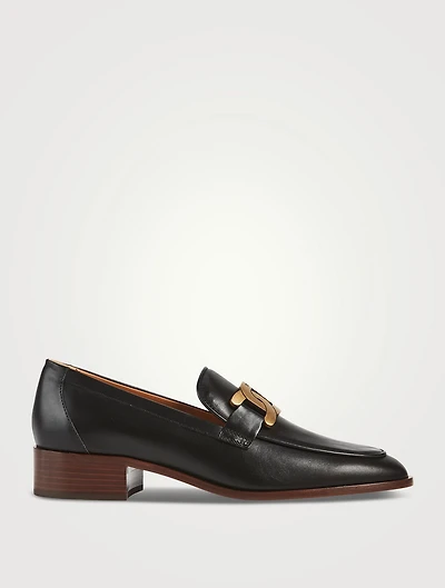 Kate Chain Leather Loafers