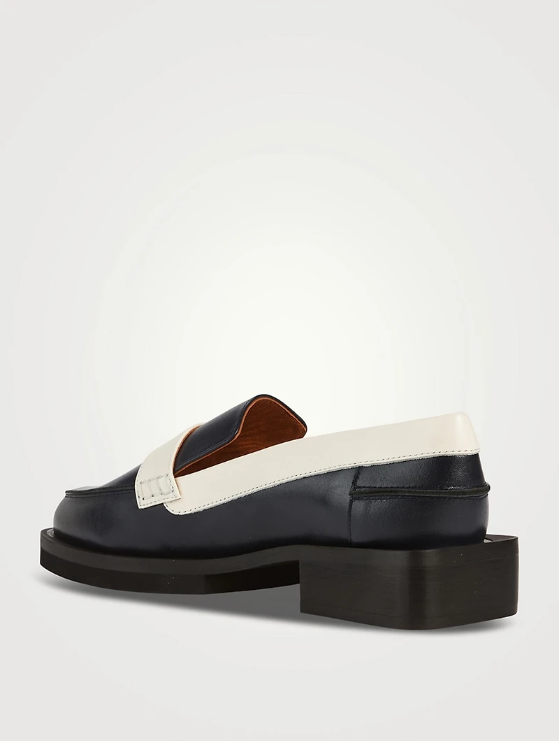 Embellished Leather Loafers