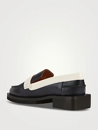 Embellished Leather Loafers