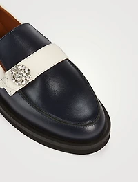 Embellished Leather Loafers