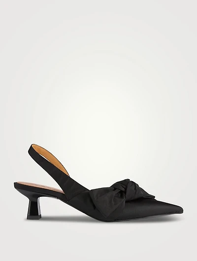 Soft Bow Slingback Pumps