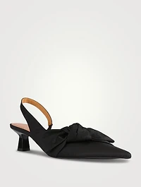 Soft Bow Slingback Pumps