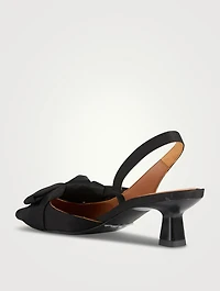 Soft Bow Slingback Pumps