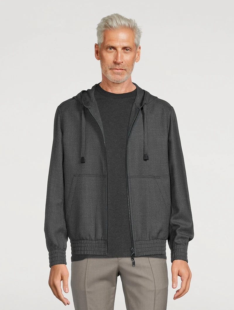 Wool Zip Hoodie