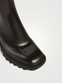 Betty Shearling-Trimmed PVC Heeled Rain Boots