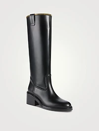 Barbour x Chloé Leather Riding Boots