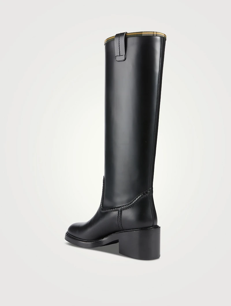 Barbour x Chloé Leather Riding Boots