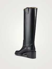 Barbour x Chloé Leather Riding Boots